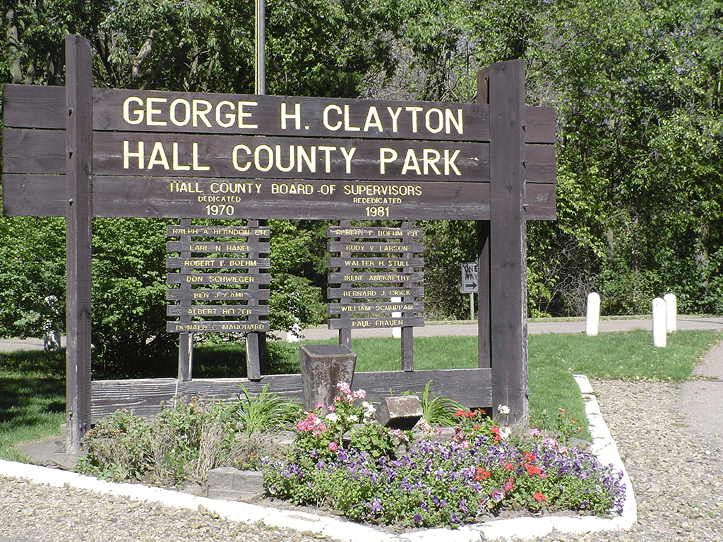 hall county park front sign